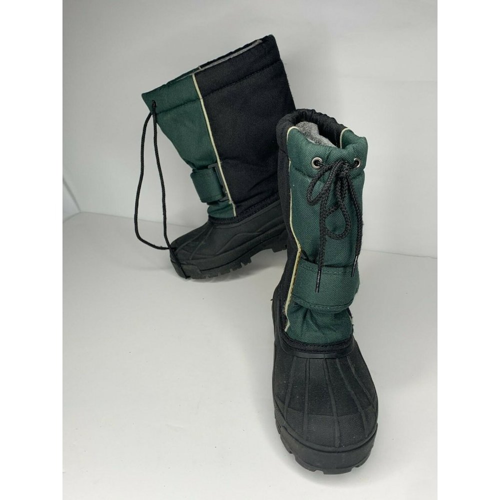 L.L. Bean Unisex Kids Winter Boots Green Lined